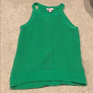 Lilly Pulitzer green sweater tank